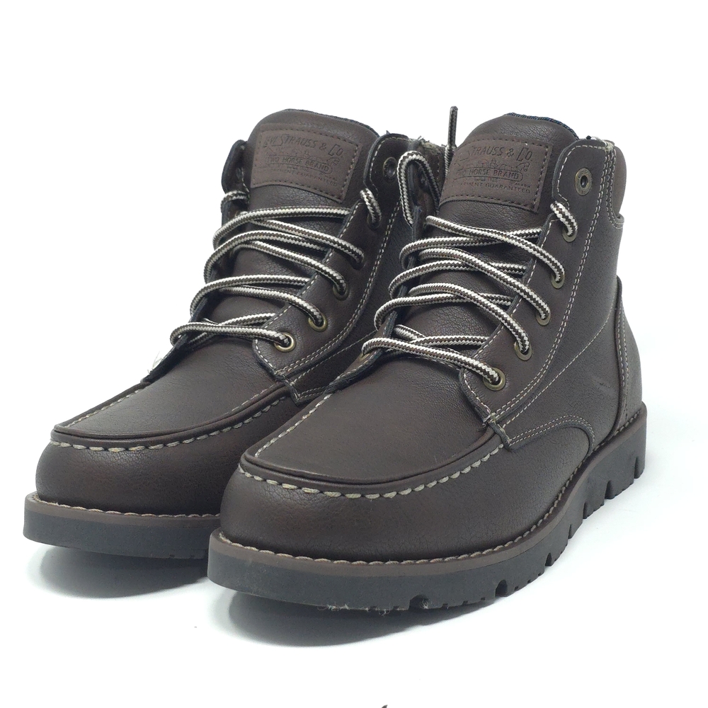 Levi’s Dean Brown Synthetic Leather Moc Toe Boots Size 8M